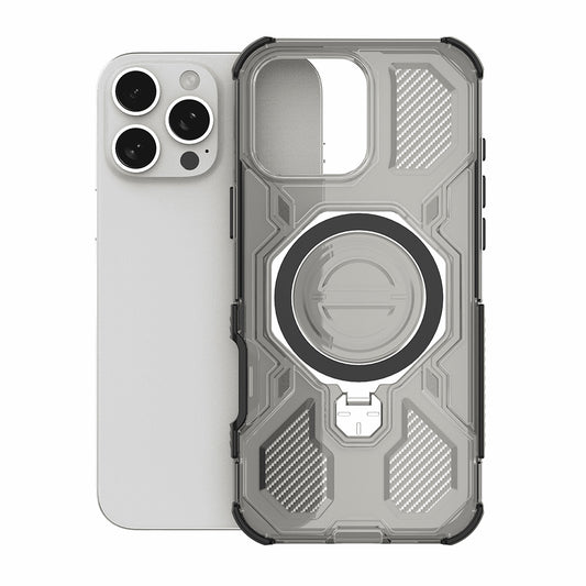 Case for OnePlus 15, Techsuit, Carbon Shield Pro, Transparent Black