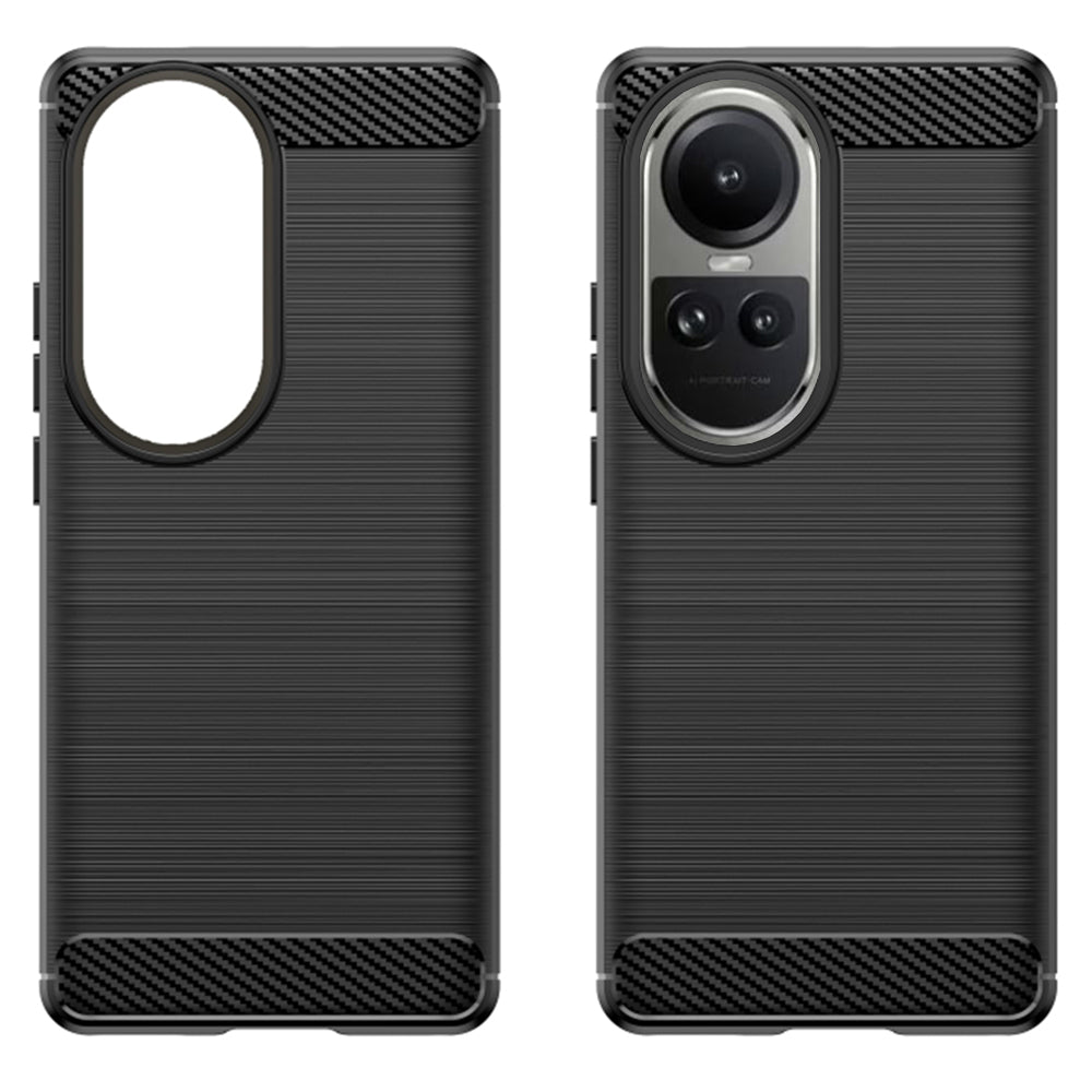 Case for Oppo Reno10 / Reno10 Pro, Techsuit, Carbon, Black