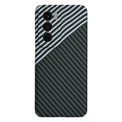 Case for Oppo Reno12, Techsuit, Carbonite FiberShell, Black Gray