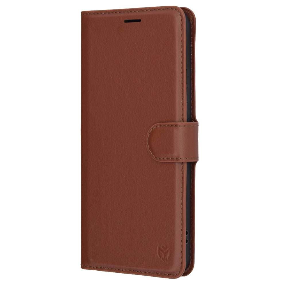 Case for Oppo Reno13 Pro, Techsuit, Leather Folio, Brown