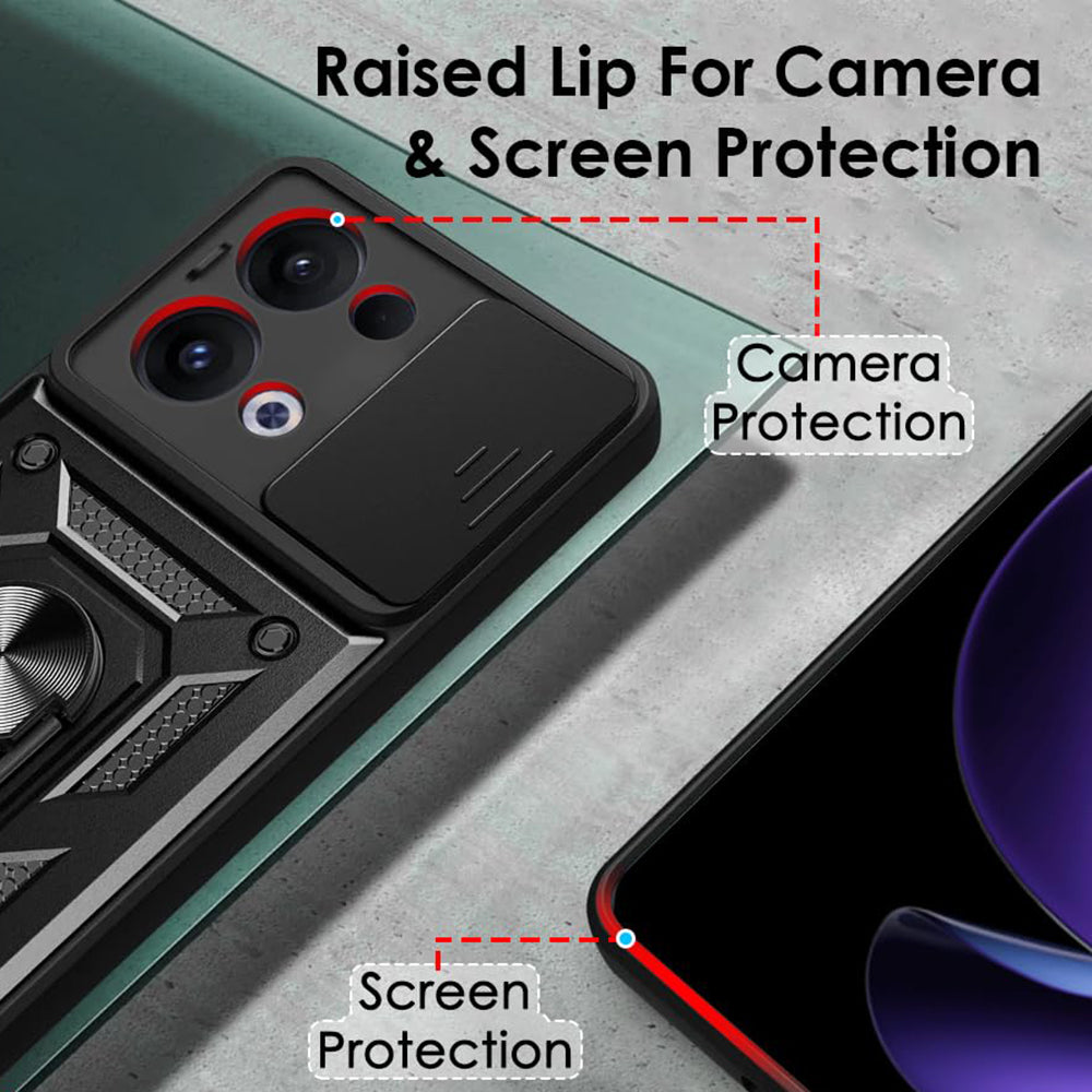 Case for Oppo Reno13, Techsuit, CamShield, Black