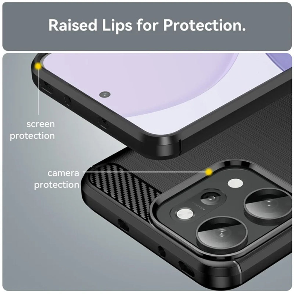 Case for Oppo Reno14 Pro, Techsuit, Carbon, Black