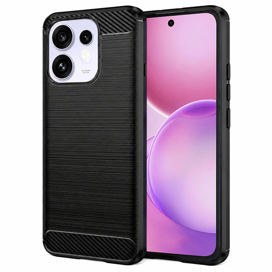 Case for Oppo Reno16 / Reno16 Pro, Techsuit, Carbon, Black