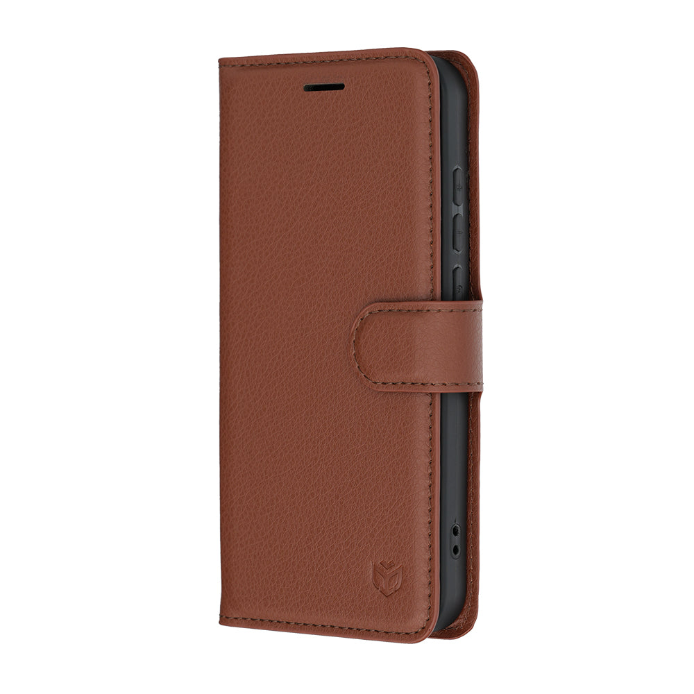 Case for Oppo Reno16 / Reno16 Pro, Techsuit, Leather Folio, Brown