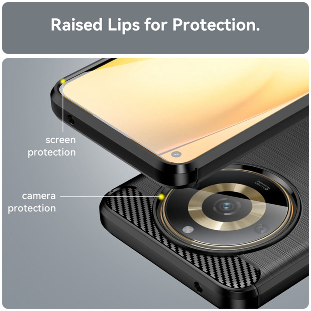 Case for Realme 11 4G, Techsuit, Carbon, Black