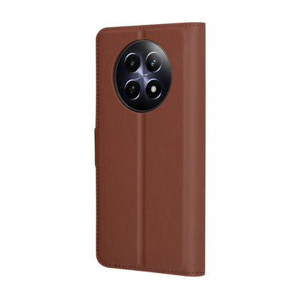 Case for Realme 12x / 12, Techsuit, Leather Folio, Brown