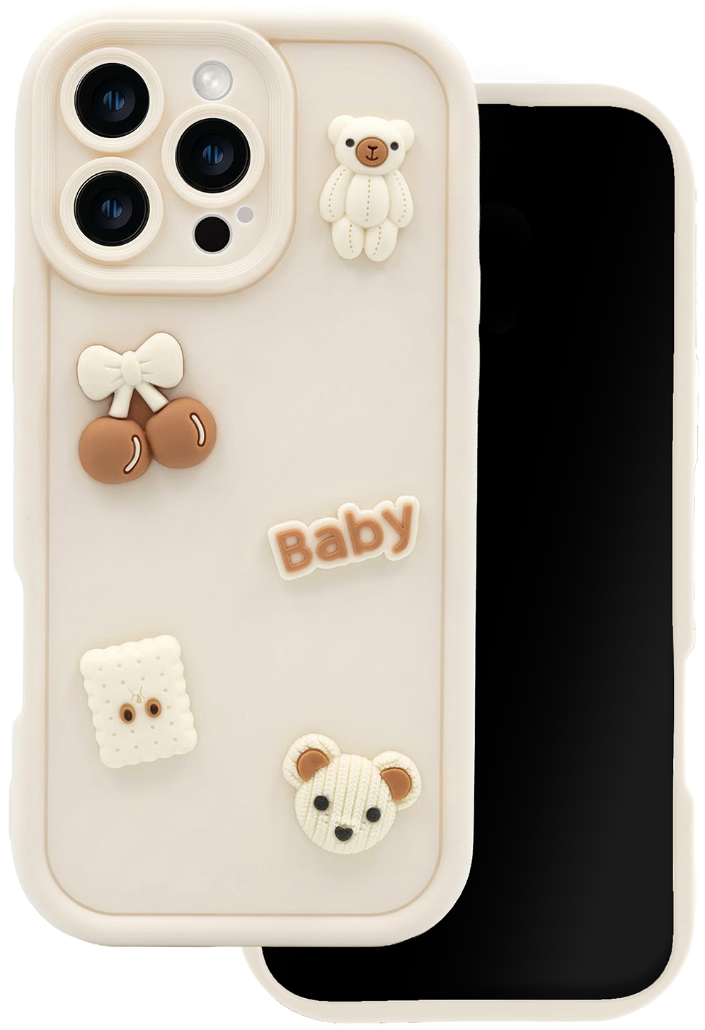 Case for Samsung Galaxy A57 5G, OEM, Ultra Trendy 3D Bear, Beige