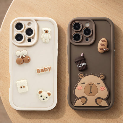 Case for Samsung Galaxy S26 S942, OEM, Ultra Trendy 3D Capybara, Brown