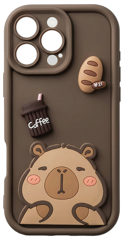 Case for Samsung Galaxy A26 A266, OEM, Ultra Trendy 3D Capybara, Brown