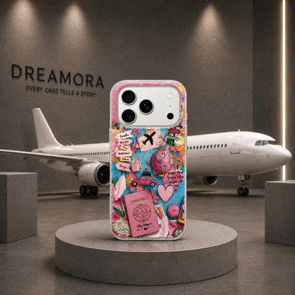 Case for Samsung Galaxy A07 5G A076 / A07 4G A075, Perfect Case, Dreamora Pink Flight, Multicolor