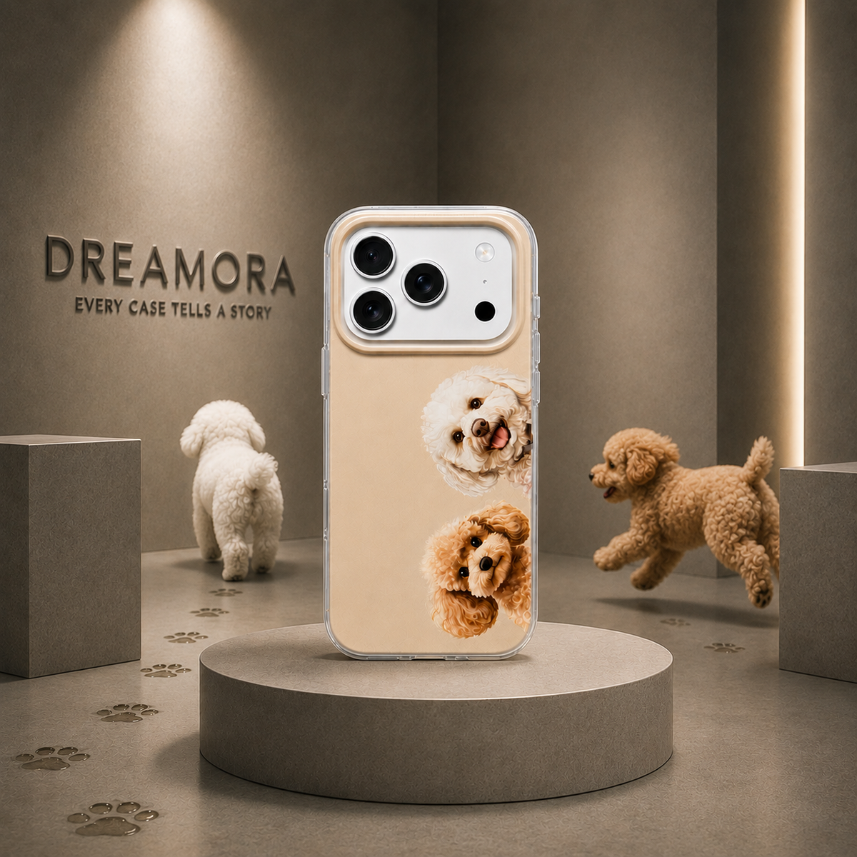 Case for Samsung Galaxy A07 5G A076 / A07 4G A075, Perfect Case, Dreamora Poodle, Multicolor
