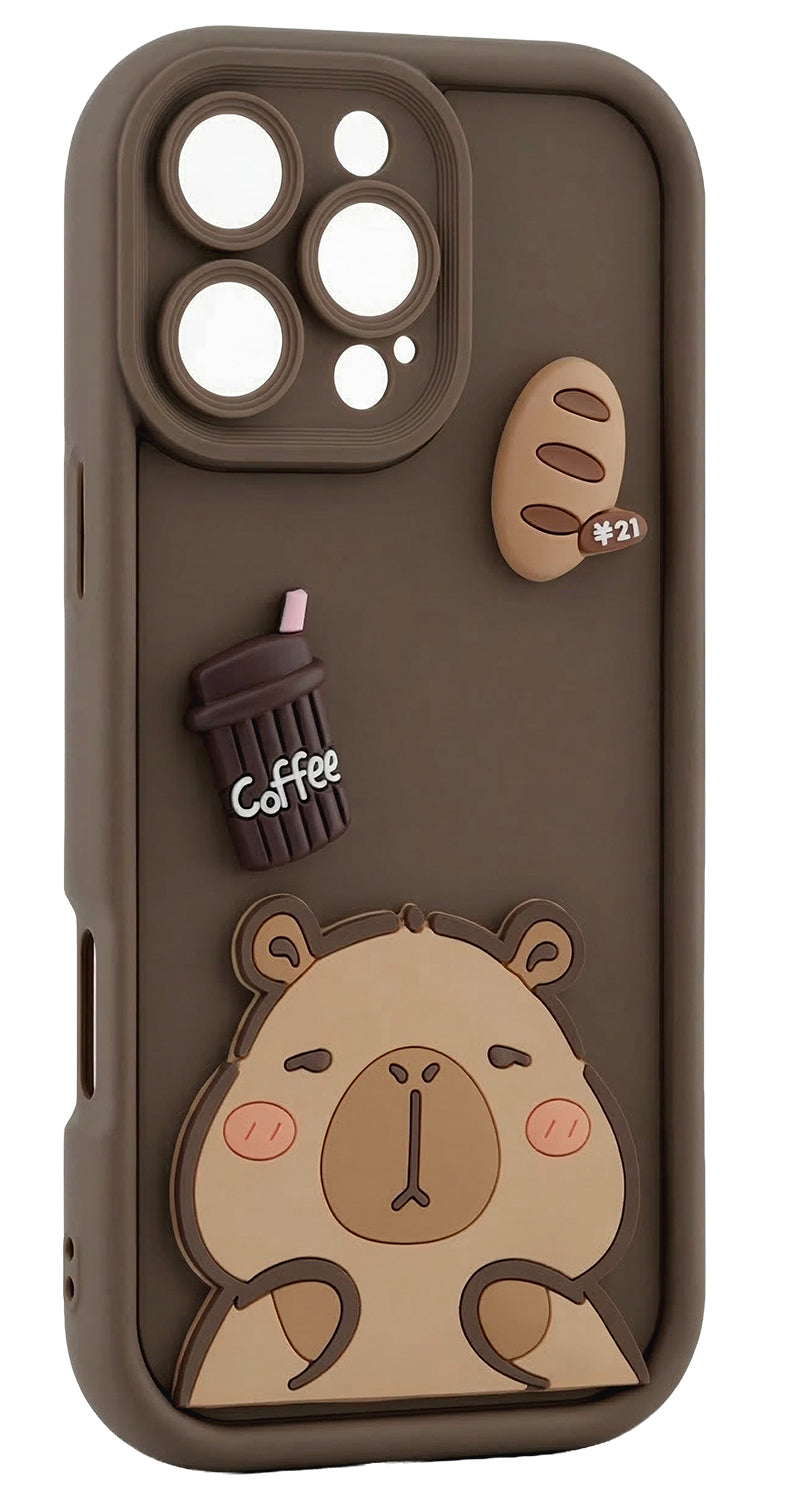 Case for Samsung Galaxy A26 A266, OEM, Ultra Trendy 3D Capybara, Brown