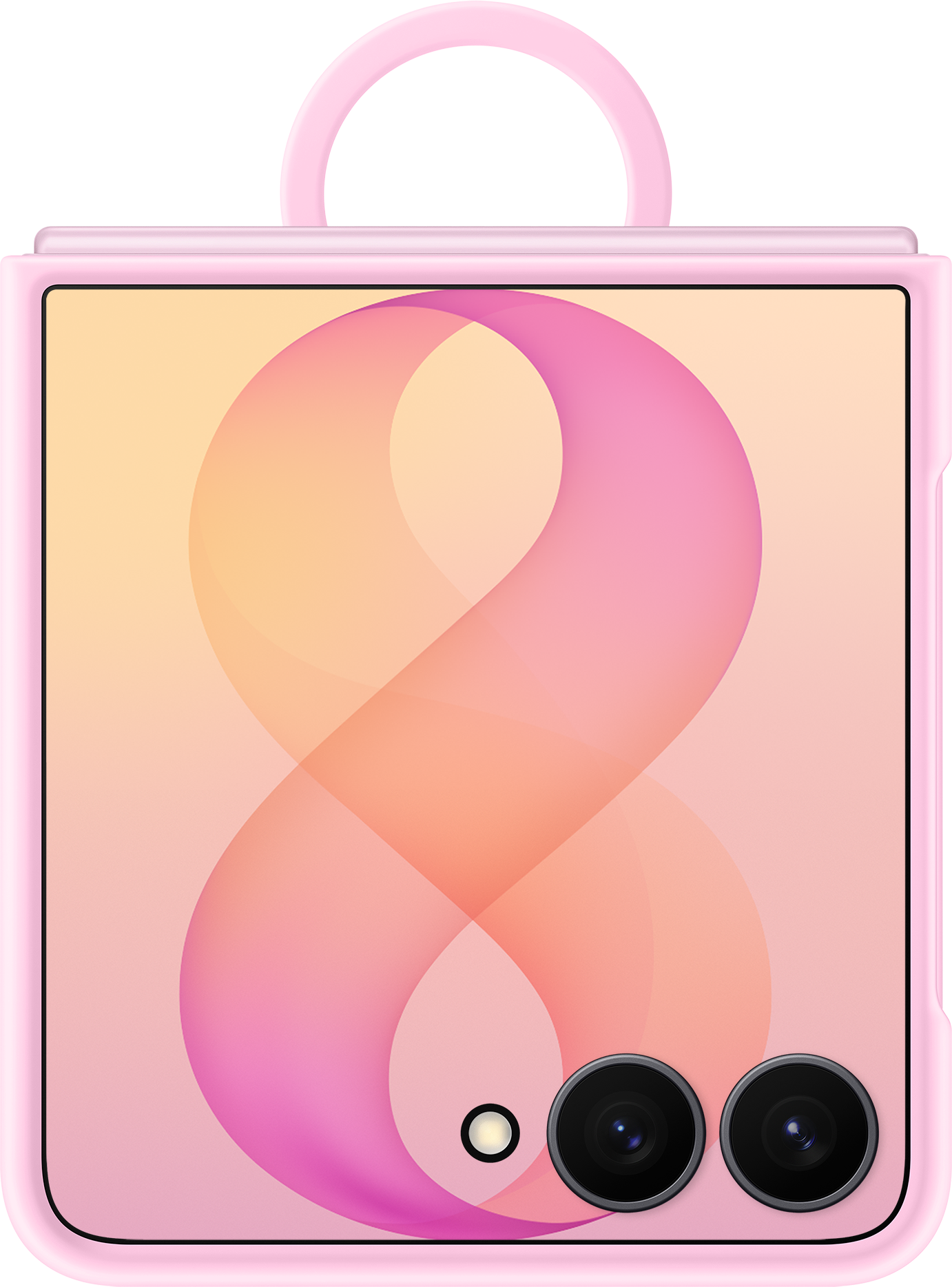 Case for Samsung Galaxy Z Flip8 F776, Silicone Ring Magnet, Pink EF-EF776CVEGWW