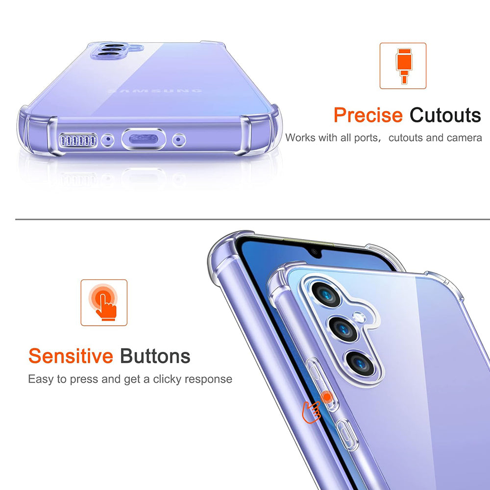 Case for Samsung Galaxy A05s A057, Techsuit, Shockproof Clear, Transparent