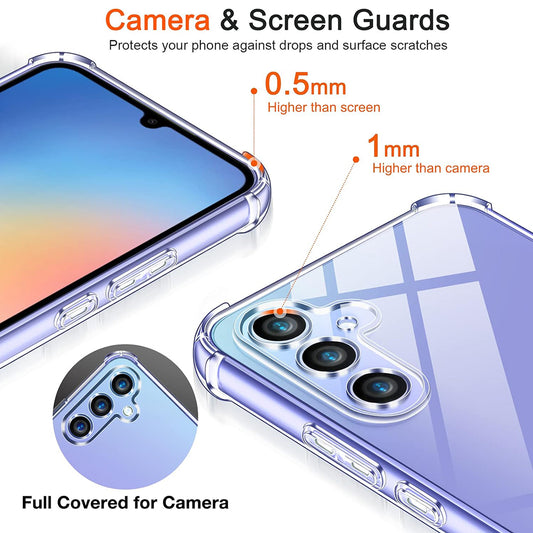 Case for Samsung Galaxy A15 5G A156 / A15 A155, Techsuit, Shockproof Clear, Transparent