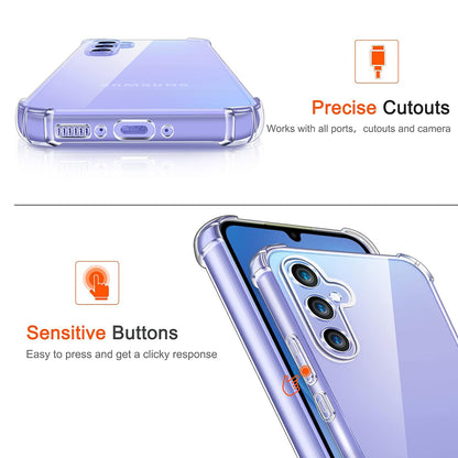 Case for Samsung Galaxy A15 5G A156 / A15 A155, Techsuit, Shockproof Clear, Transparent