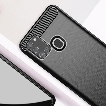Case for Samsung Galaxy A21s A217, Techsuit, Carbon, Black