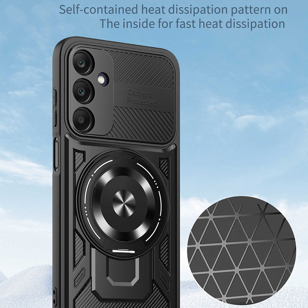 Case for Samsung Galaxy A25 A256, Techsuit, RuggedCam, Black