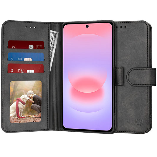 Case for Samsung Galaxy A37 5G, Techsuit, Diary Book, Black