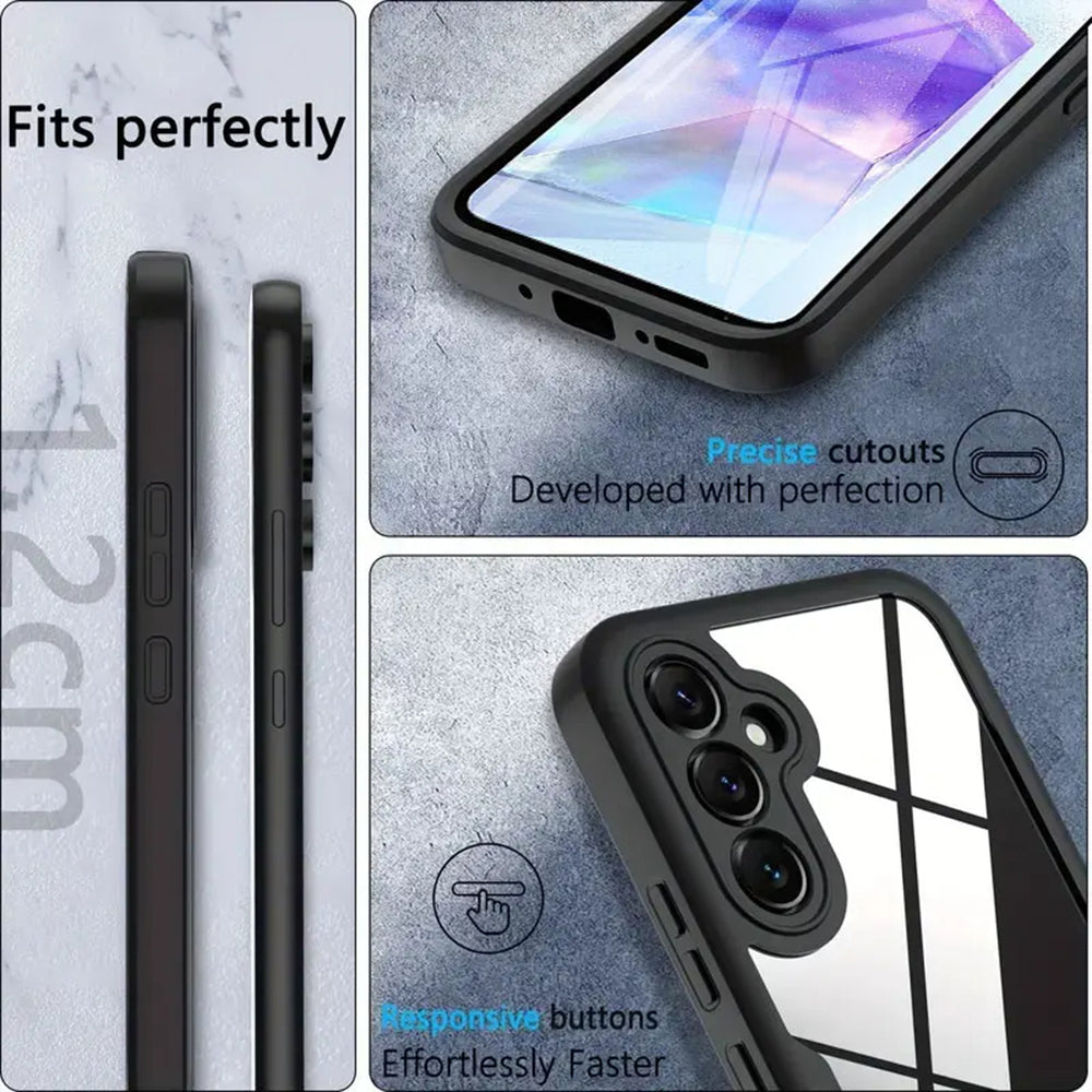 Case for Samsung Galaxy A55 5G A556, Techsuit, ColorVerse 360, Black
