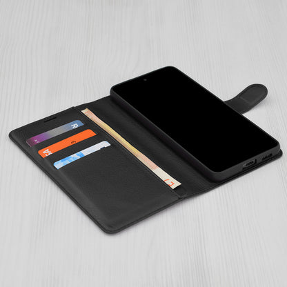 Case for Samsung Galaxy A55 5G A556, Techsuit, Leather Folio, Black