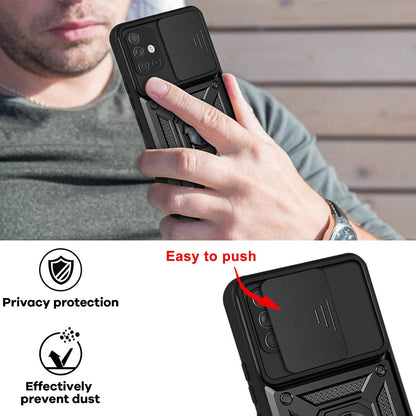 Case for Samsung Galaxy A71 A715, Techsuit, CamShield, Black