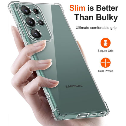 Case for Samsung Galaxy S22 Ultra 5G S908, Techsuit, Shockproof Clear, Transparent