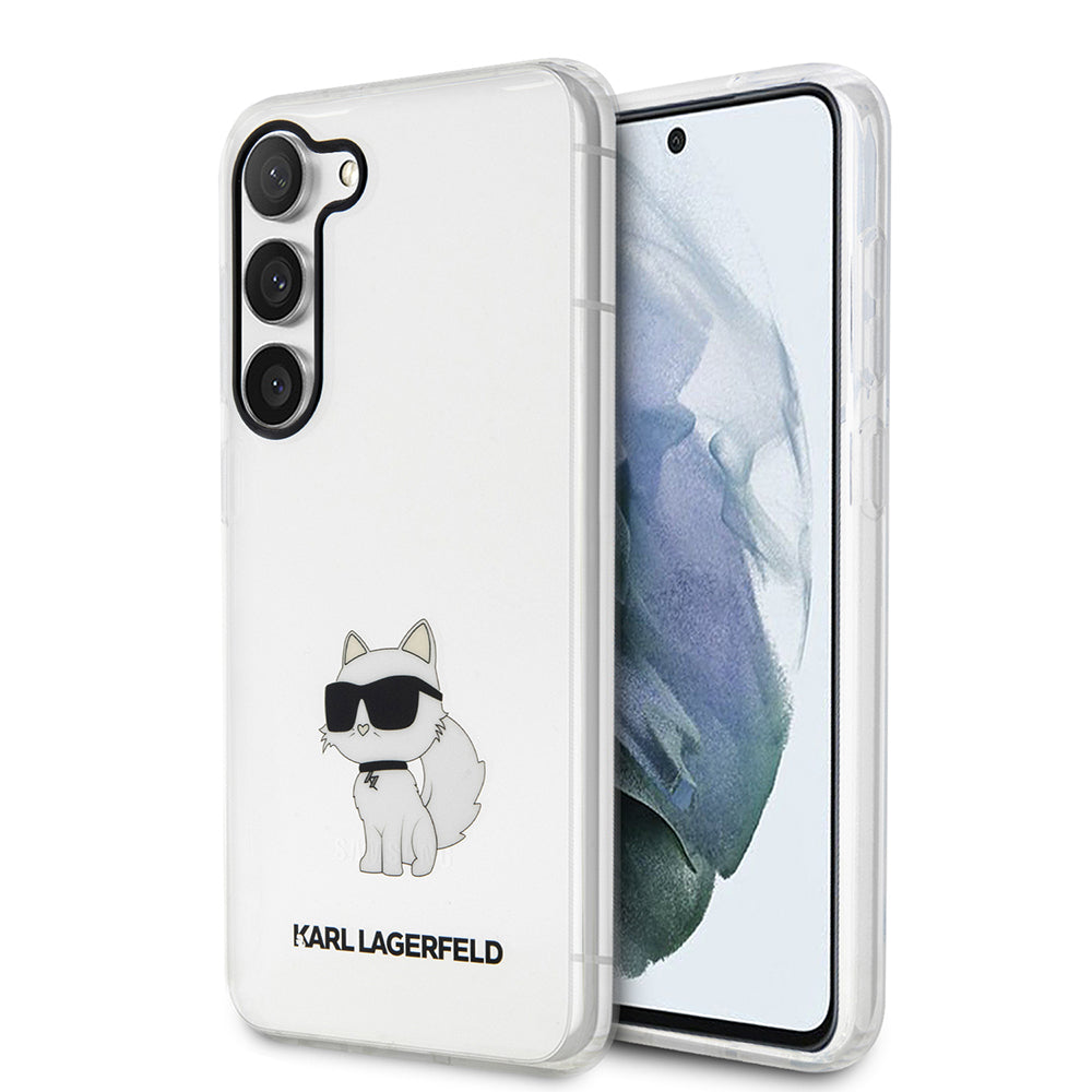 Case for Samsung Galaxy S23+ S916, Karl Lagerfeld, Ikonik Choupette, Transparent