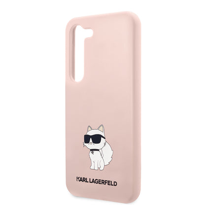 Case for Samsung Galaxy S23 S911, Karl Lagerfeld, Choupette Silicone, Pink