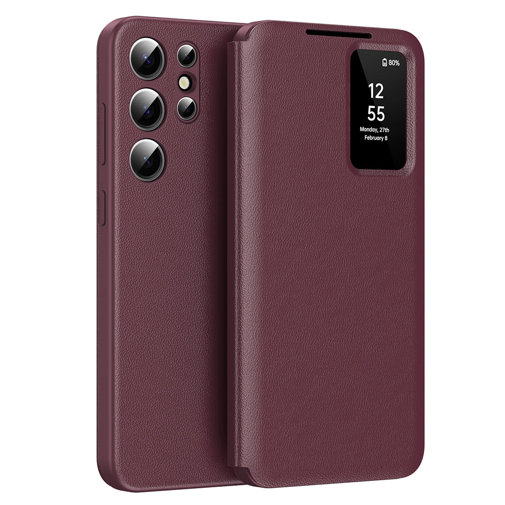 Case for Samsung Galaxy S23 Ultra S918, Techsuit, SmartView, Red