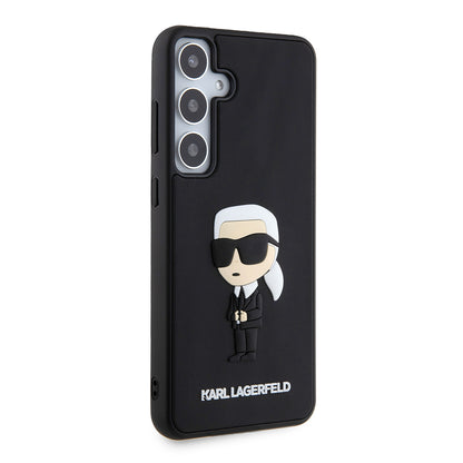 Case for Samsung Galaxy S24+ S926, Karl Lagerfeld, 3D Rubber Ikonik Karl, Black