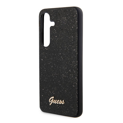Case for Samsung Galaxy S24 S921, Guess, Glitter Script, Black