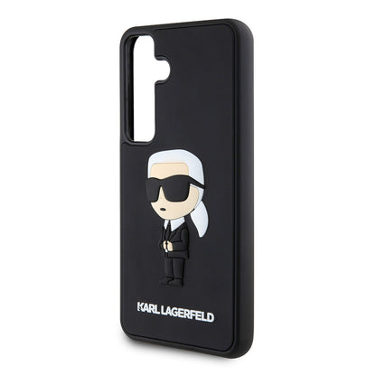 Case for Samsung Galaxy S24 S921, Karl Lagerfeld, 3D Rubber Ikonik Karl, Black