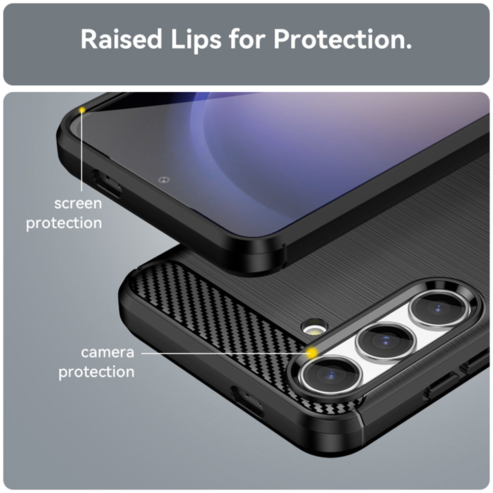 Case for Samsung Galaxy S24 S921, Techsuit, Carbon, Black
