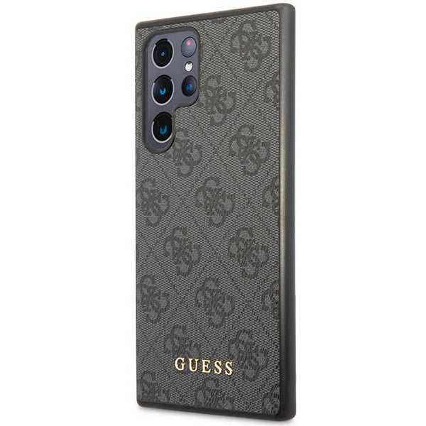 Case for Samsung Galaxy S24 Ultra S928, Guess, 4G Metal Gold Logo, Black