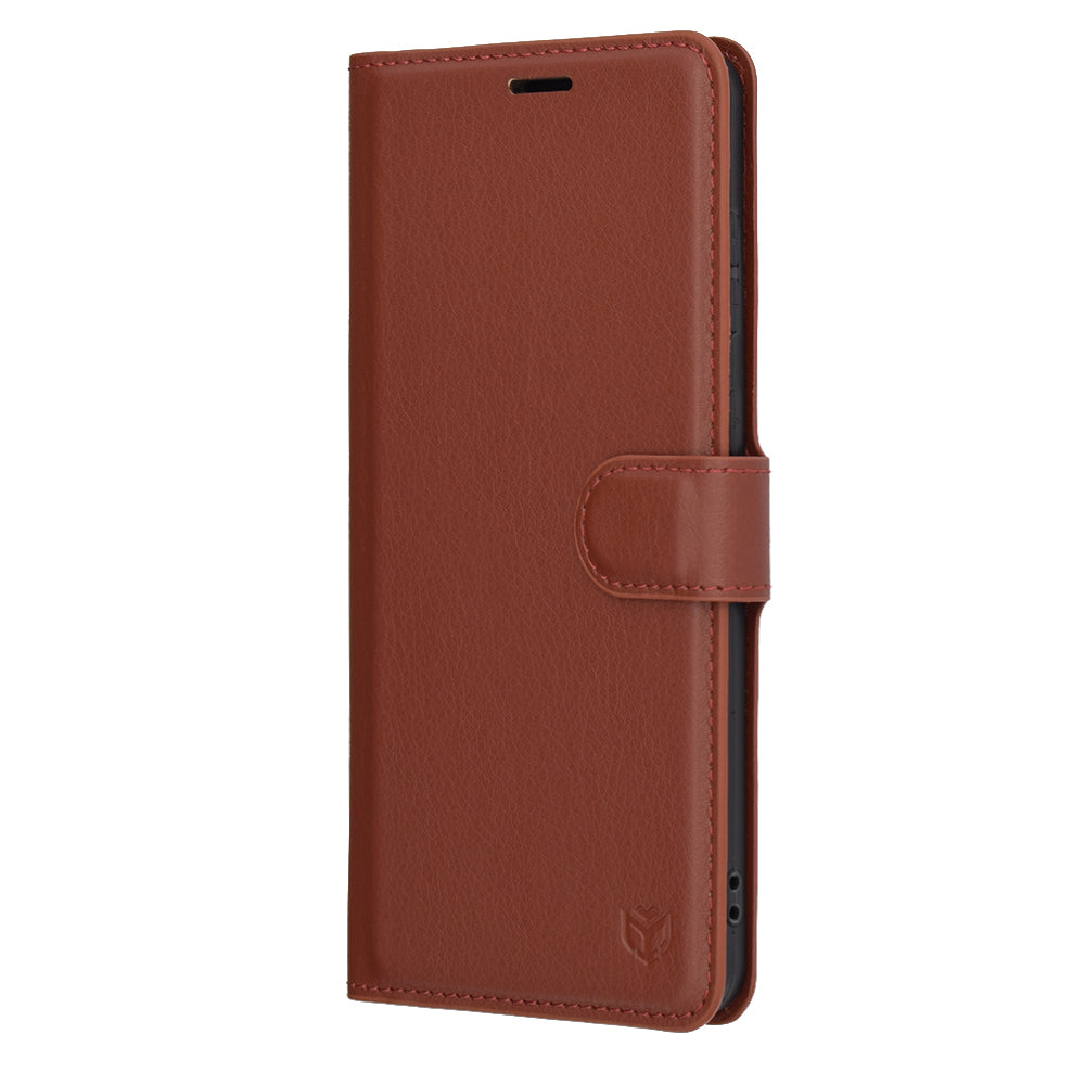 Case for Samsung Galaxy S25 Edge S937, Techsuit, Leather Folio, Brown