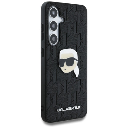 Case for Samsung Galaxy S25+ S936, Karl Lagerfeld, Monogram Karl's Head, Black