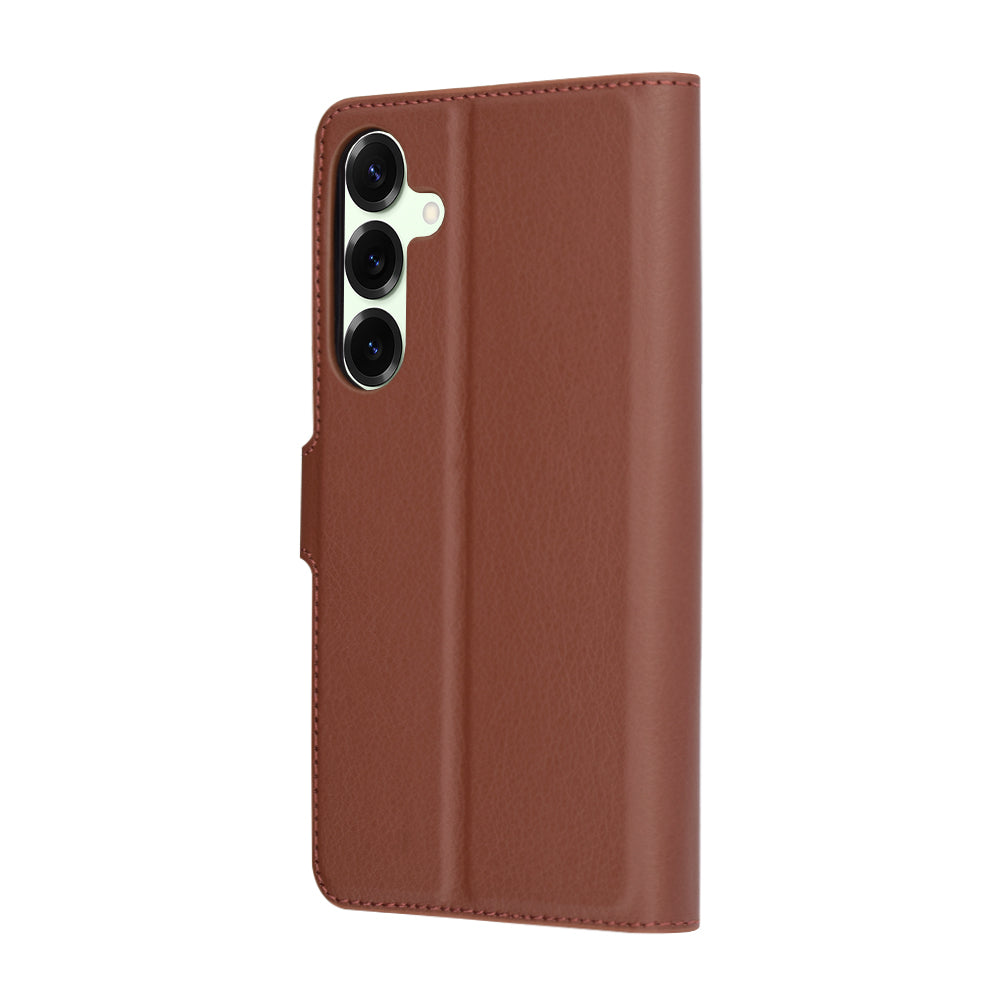 Case for Samsung Galaxy S25+ S936, Techsuit, Leather Folio, Brown