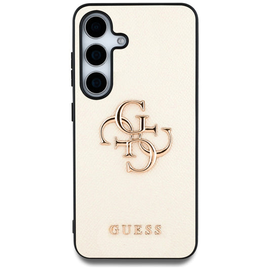 Case for Samsung Galaxy S25 S931, Guess, 4G Grained Big and Classic Logo, Beige
