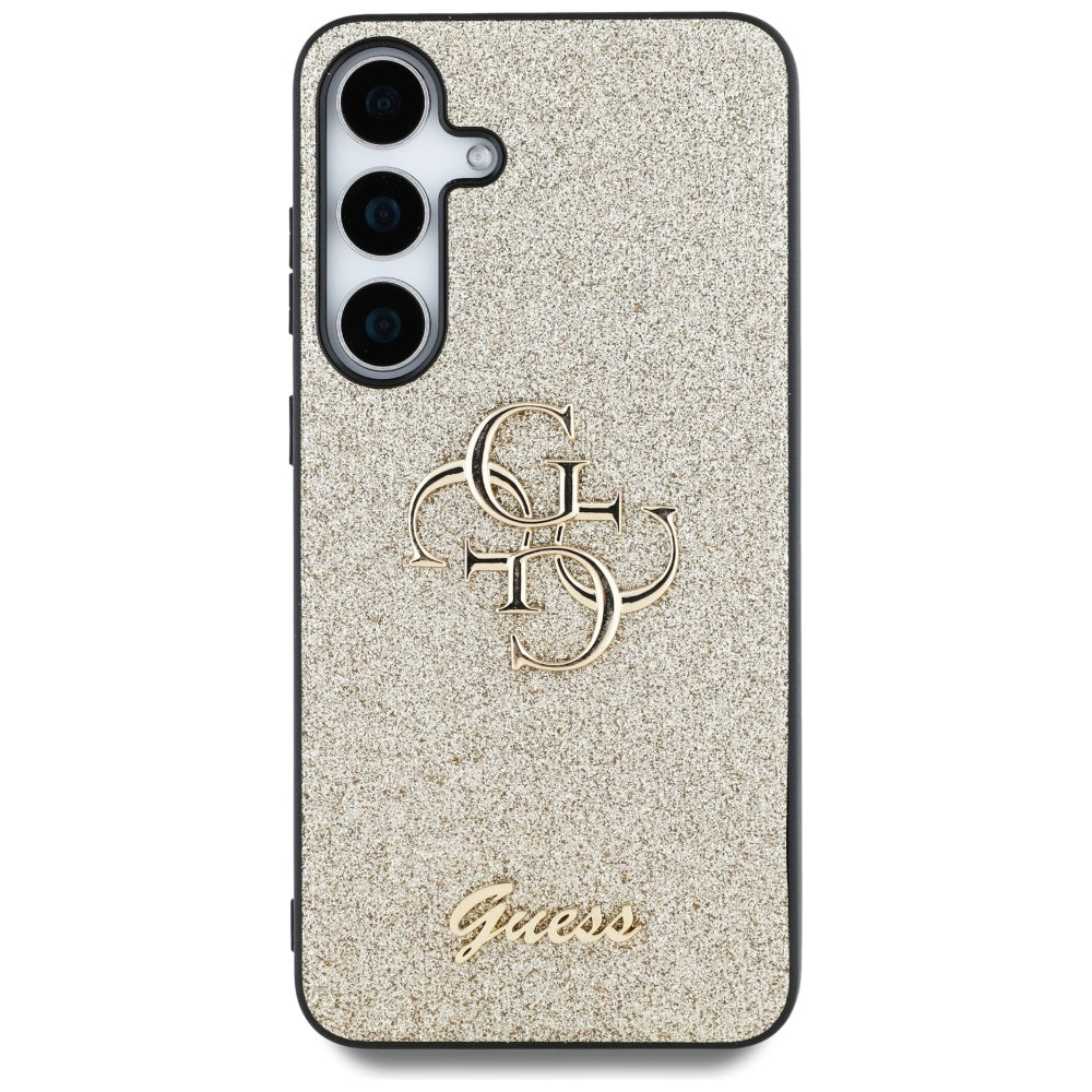 Case for Samsung Galaxy S25 S931, Guess, Glitter Big 4G Script, Gold