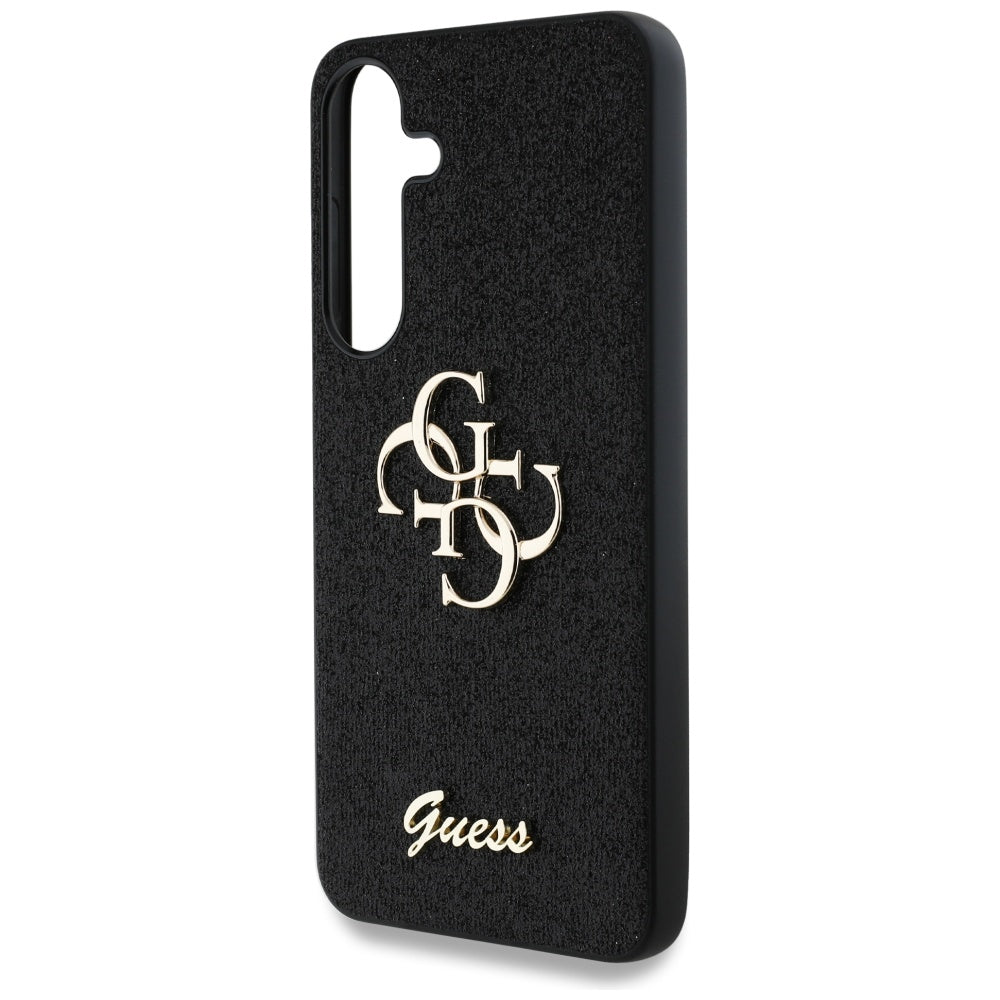 Case for Samsung Galaxy S25 S931, Guess, Glitter Big 4G Script, Black