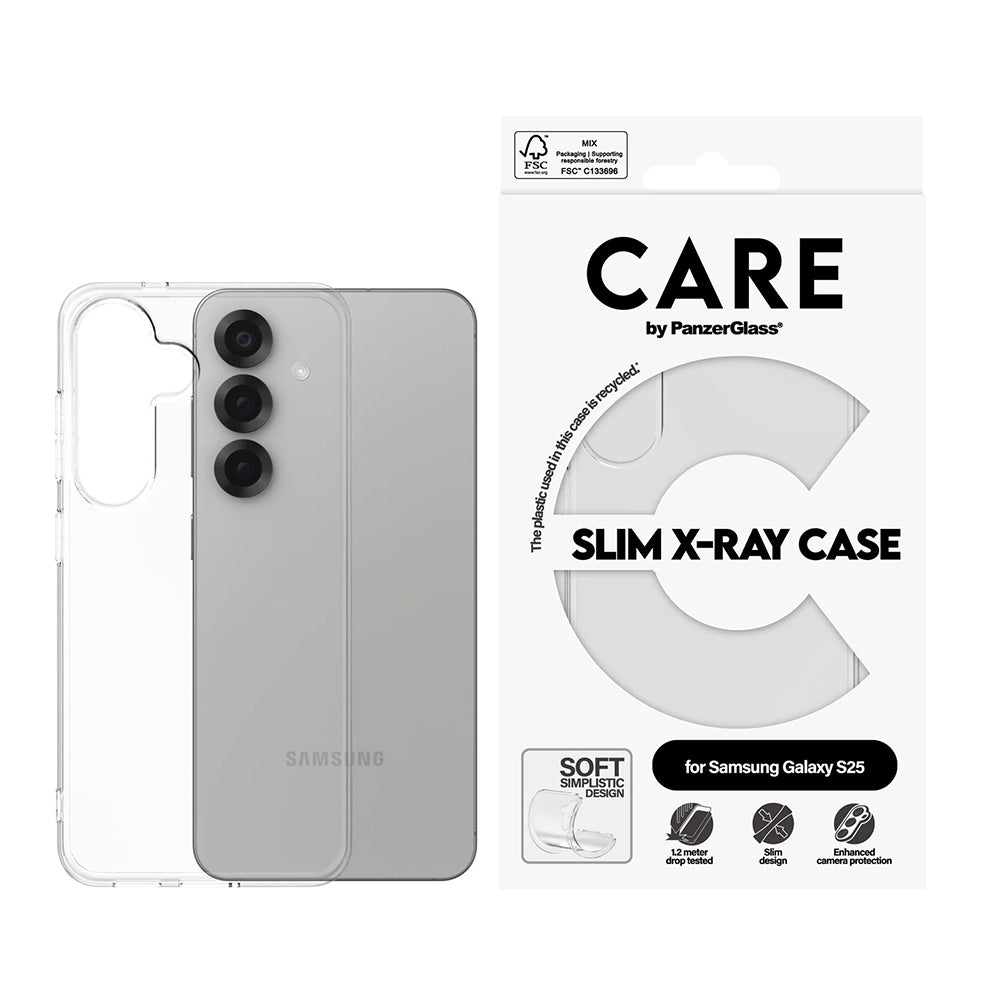 Case for Samsung Galaxy S25 S931, PanzerGlass, Fashionable Care, Transparent