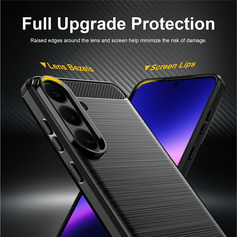 Case for Samsung Galaxy S26 FE / S25 FE, Techsuit, Carbon, Blue