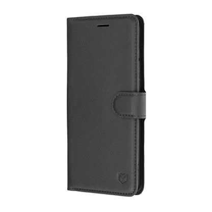 Case for Samsung Galaxy S26 FE / S25 FE, Techsuit, Leather Folio, Black