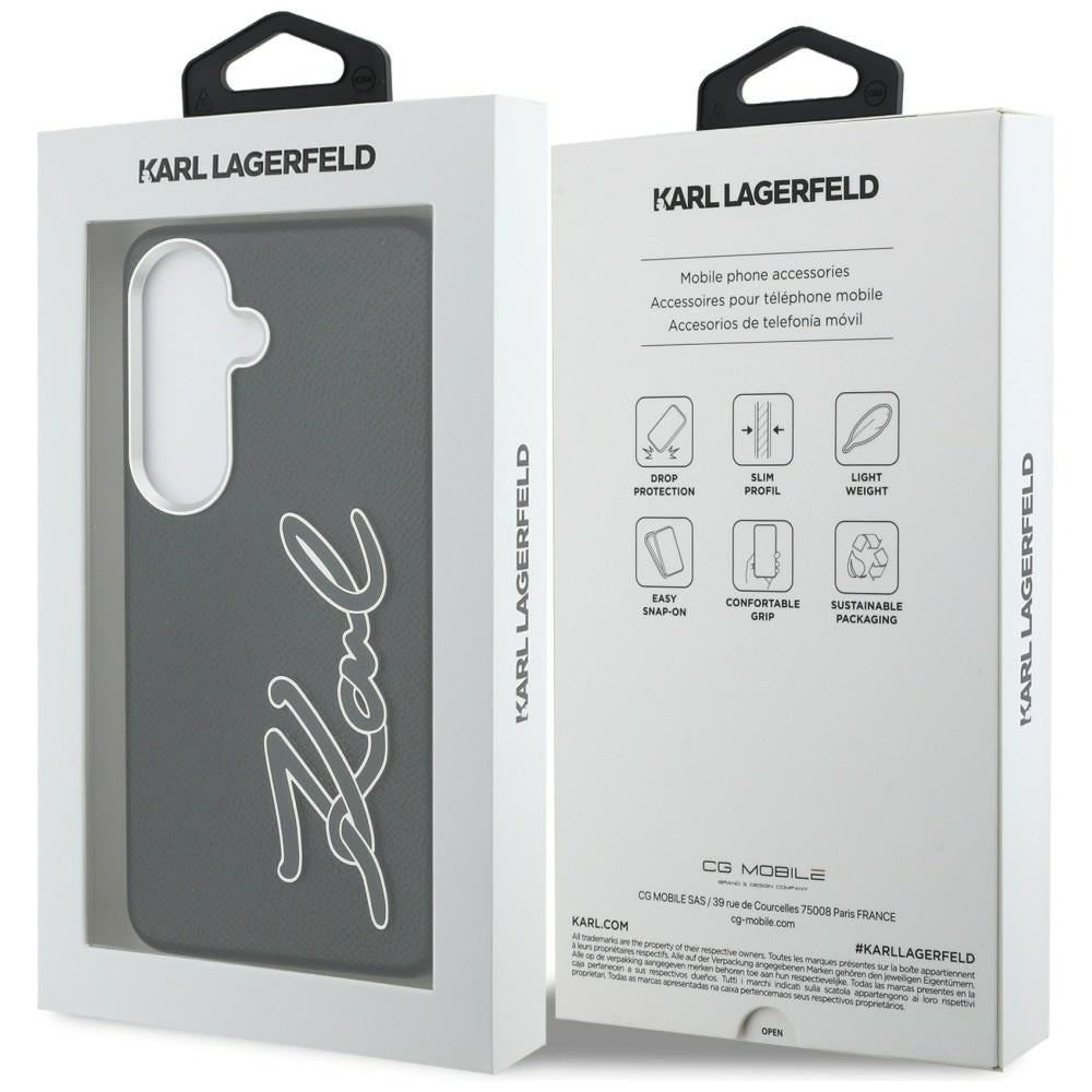Case for Samsung Galaxy S26 S942, Karl Lagerfeld, Signature Resin Logo, Black