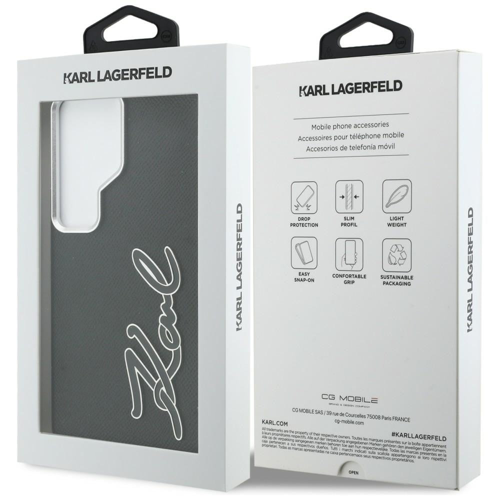Case for Samsung Galaxy S26 Ultra S948, Karl Lagerfeld, Signature Resin Logo, Black