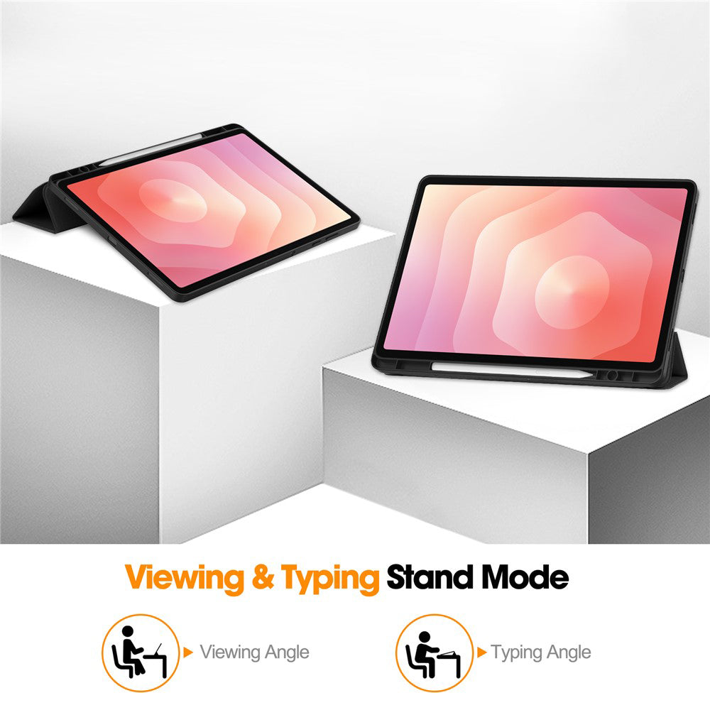 Case for Samsung Galaxy Tab S12 Plus, Techsuit, Flex Trifold, Gray