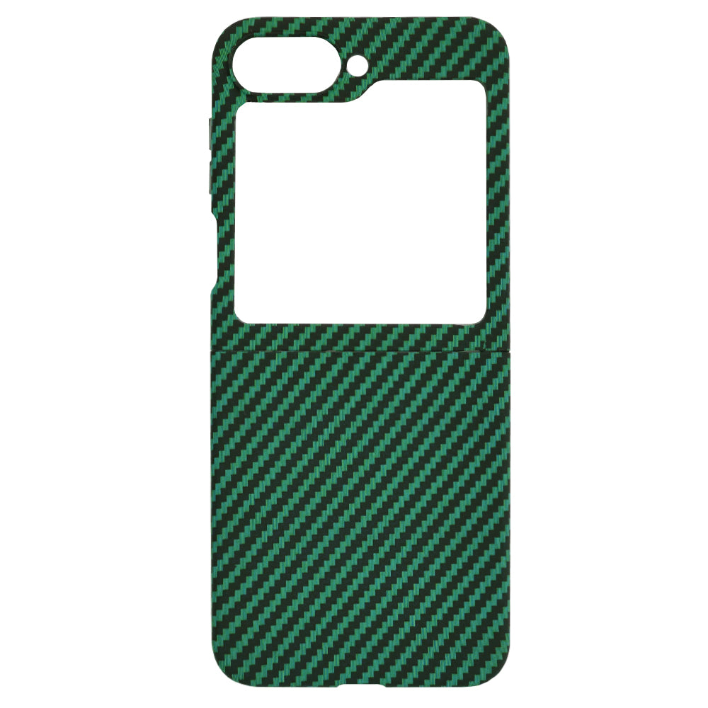 Case for Samsung Galaxy Z Flip7 FE F761 / Z Flip6 F741, Techsuit, Carbonite FiberShell, Green