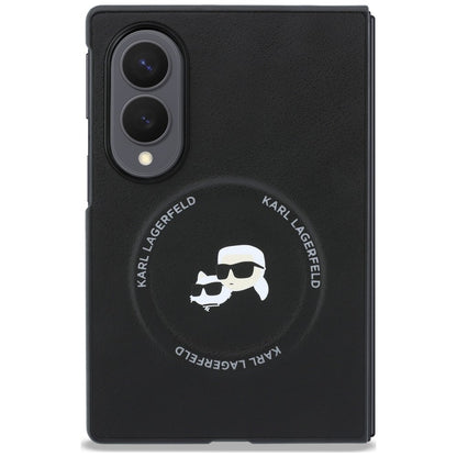 Case for Samsung Galaxy Z Fold8 F971, Karl Lagerfeld, Karl & Choupette Head Pin, Black