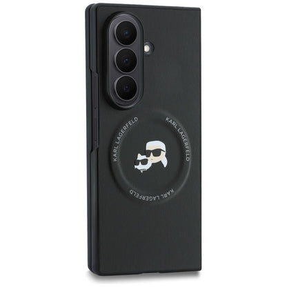 Case for Samsung Galaxy Z Fold8 Ultra F976, Karl Lagerfeld, Karl & Choupette Head Pin, Black